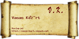 Vasas Kürt névjegykártya